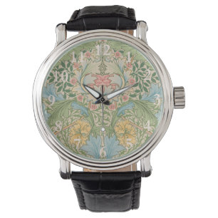 William Morris Myrtle Flower Floral Botanical Watch