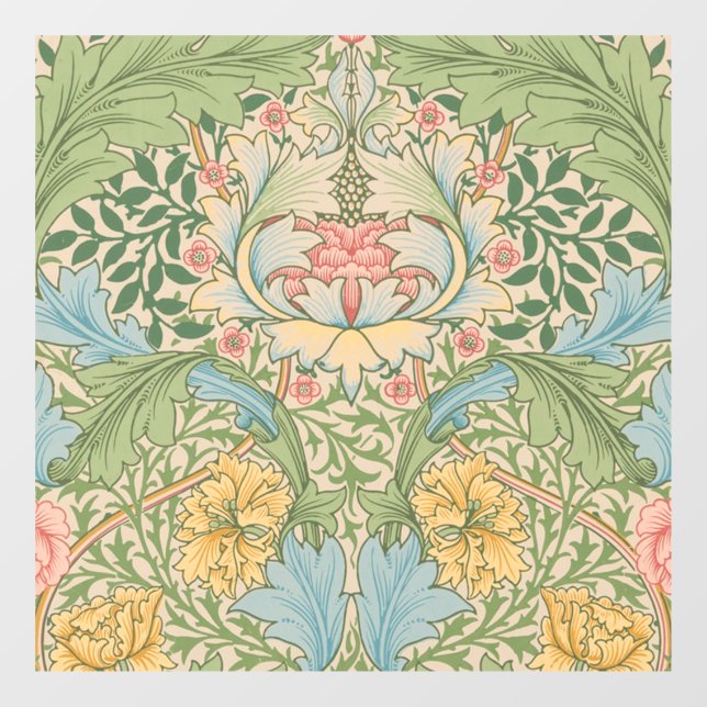 William Morris Myrtle Flower Floral Botanical Window Cling (Sheet)