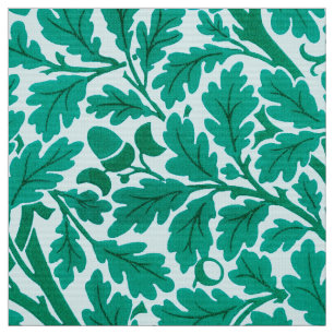 William Morris Oak Leaves, Turquoise & Aqua   Fabric