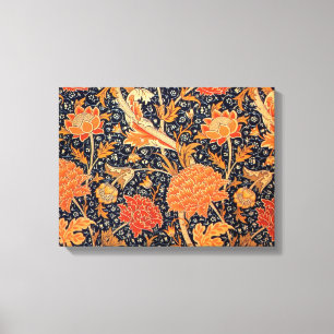 William Morris Orange Cray Canvas Print
