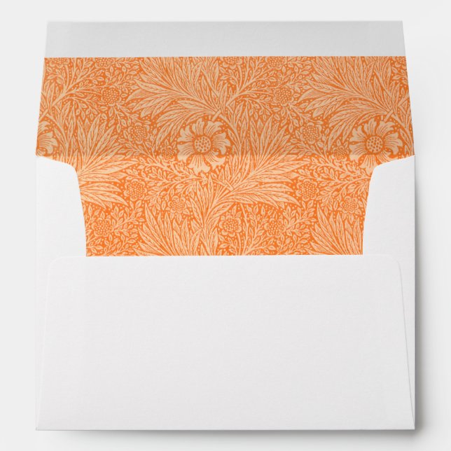 William Morris Orange Floral Envelopes (Back (Bottom))