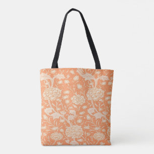 William Morris Orange Floral Tote