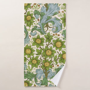 William Morris Orchard Green Floral Art Bath Towel Set
