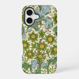 William Morris Orchard Green Floral Art iPhone 16 Case