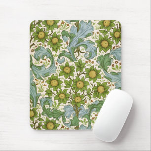 William Morris Orchard Green Floral Art Mouse Mat
