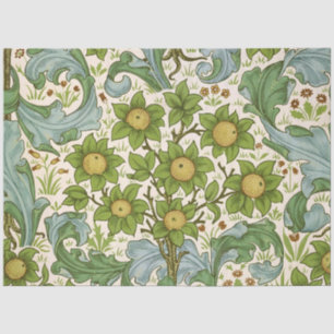 William Morris Orchard Green Floral Art Tissue Paper