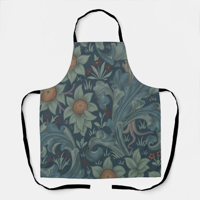 William Morris Orchard Pattern Art Apron (Front)