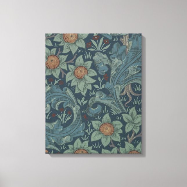 William Morris Orchard Pattern Art Canvas Print (Front)