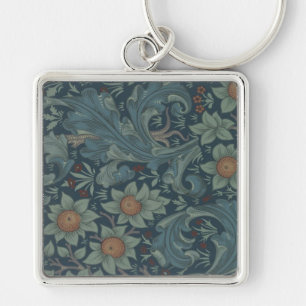 William Morris Orchard Pattern Art Key Ring