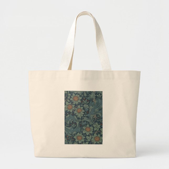 William Morris Orchard Pattern Art Large Tote Bag (Front)