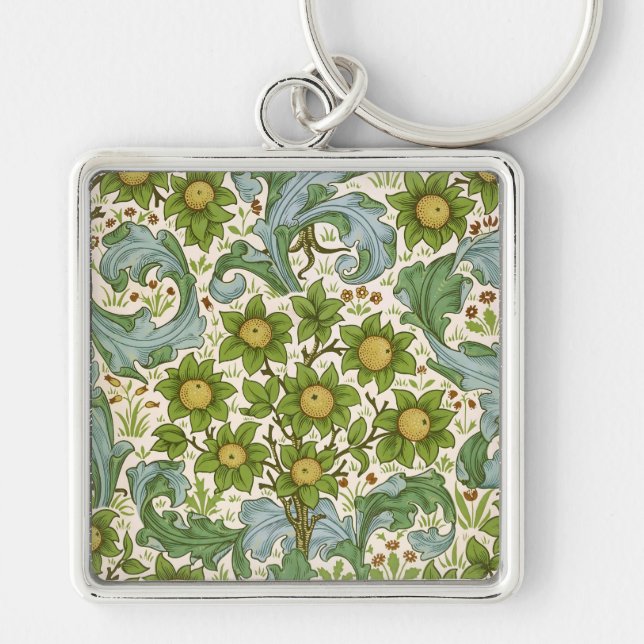 William Morris' Orchard Pattern Art Nouveau Key Ring (Front)