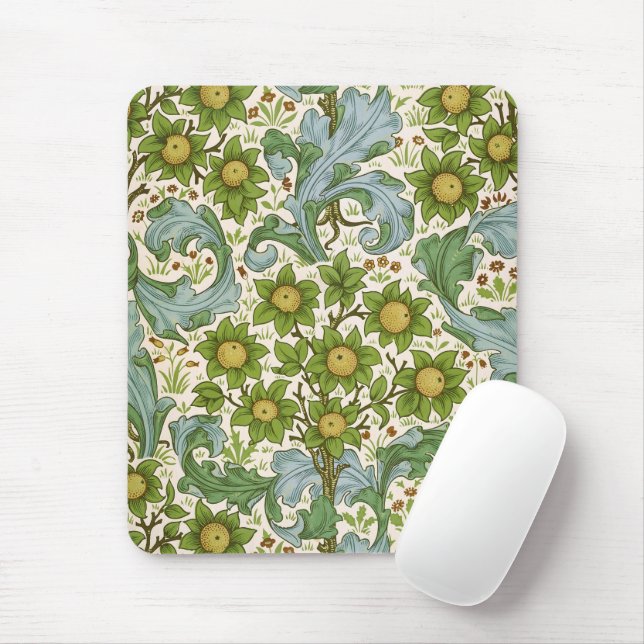 William Morris' Orchard Pattern Art Nouveau Mouse Mat (With Mouse)