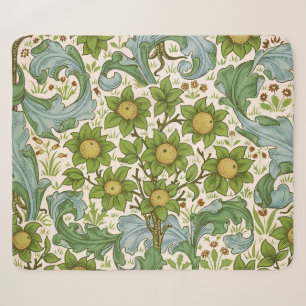 William Morris' Orchard Pattern Art Nouveau Sherpa Blanket
