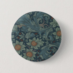 William Morris Orchard Pattern Wallpaper 6 Cm Round Badge