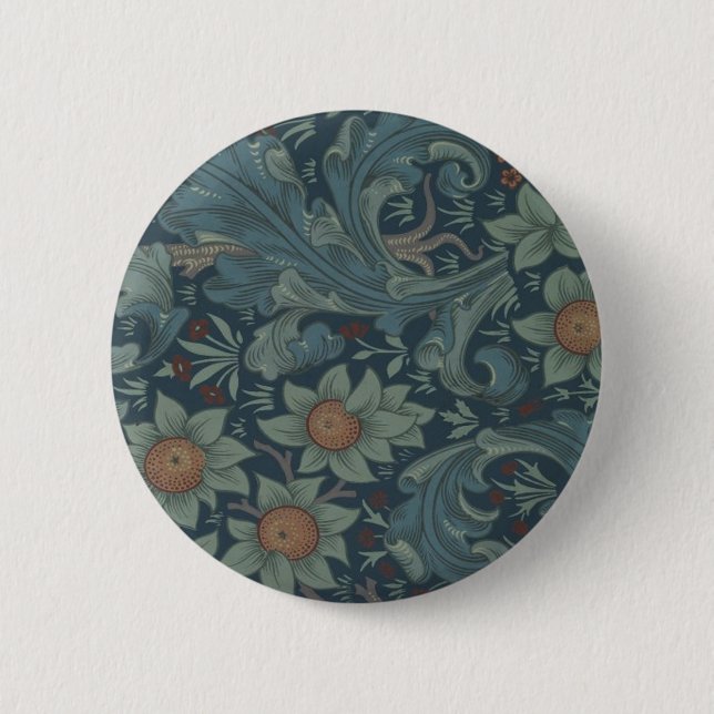 William Morris Orchard Pattern Wallpaper 6 Cm Round Badge (Front)