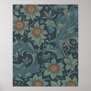 William Morris Orchard Pattern Wallpaper Poster