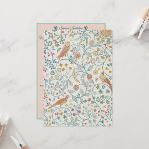 William Morris - Owl and Berries Wallpaper Invitation