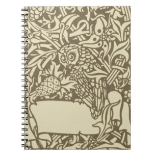 William Morris Owl Floral Vintage Design Notebook