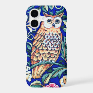 William Morris Owl Tapestry, Beige and Cobalt Blue