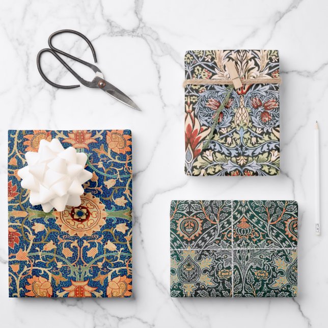 William Morris Pack 2 Wrapping Paper Sheet (Front)