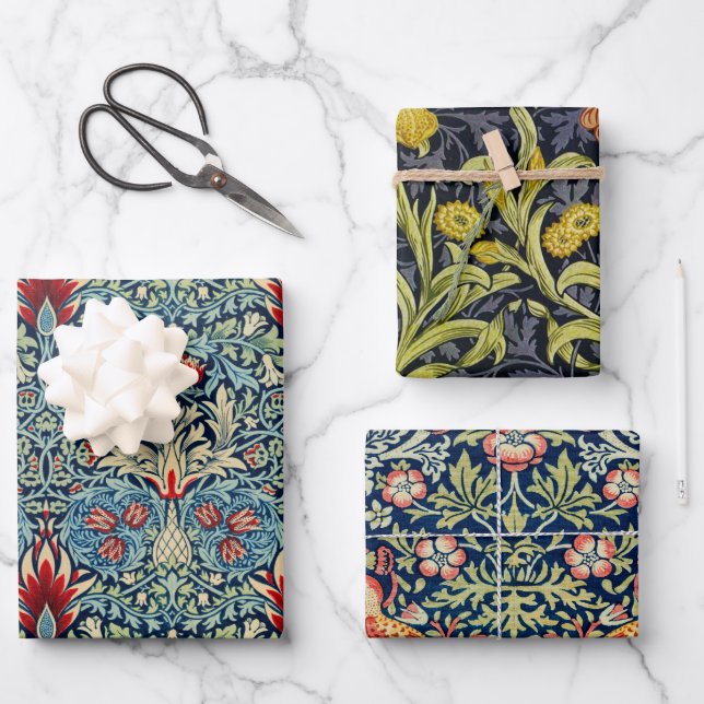 William Morris Pack Wrapping Paper Sheet (Front)