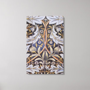 William Morris - PANEL OF CERAMIC TILES DESIGNED B Canvas Print