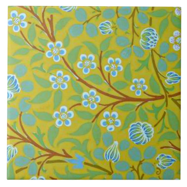 William Morris pattern, Clover, popular design Tile (Front)