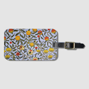 William Morris pattern, Fruit,  Luggage Tag