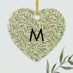 William Morris Patterned Willow Bough Monogram Ceramic Tree Decoration<br><div class="desc">This elegant ornament features the botanical pattern 'Willow Bough' by William Morris,  which was designed for wallpaper in 1887. Click 'Personalise' to add your initial to the design,  and it will appear as an elegant monogram in the centre of the willow pattern.</div>