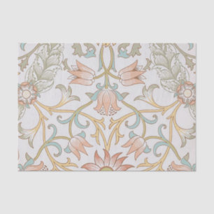 William Morris, Peach Pink Tulips Elegant Floral Tissue Paper