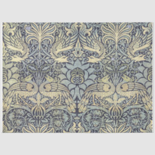 William Morris Peacock and Dragon Blue Decoupage Tissue Paper