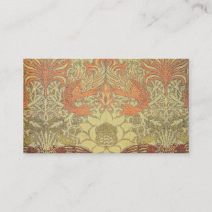 William Morris Peacock and Dragon Pattern Business Card