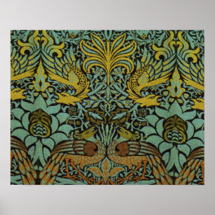 William Morris Peacock and Dragon Tapestry Poster