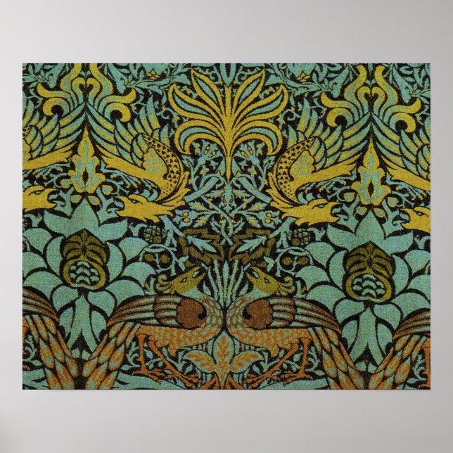 William Morris Peacock and Dragon Tapestry Poster (Front)
