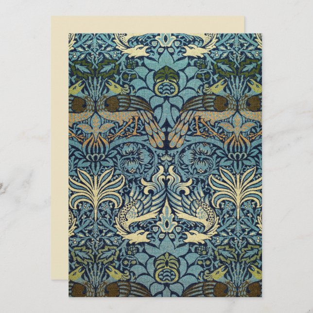 William Morris Peacock and Dragon Woven Design (Front/Back)