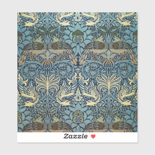 William Morris Peacock and Dragon Woven Design (Sheet)