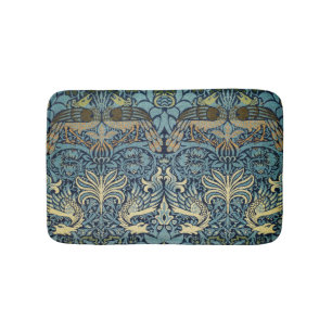 William Morris Peacock and Dragon Woven Design Bath Mat