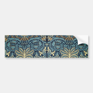 William Morris Peacock and Dragon Woven Design Bumper Sticker