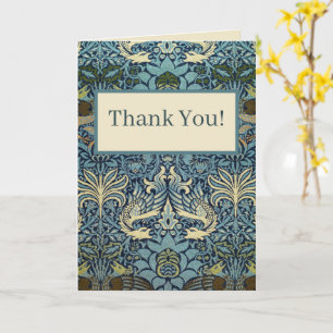 William Morris Peacock and Dragon Woven Design Card