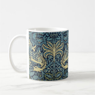 William Morris Peacock and Dragon Woven Design Coffee Mug