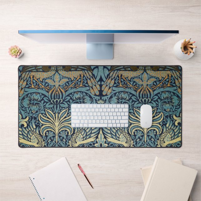 William Morris Peacock and Dragon Woven Design Desk Mat (Office 1)