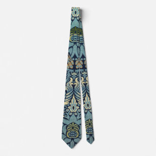 William Morris Peacock and Dragon Woven Design Tie