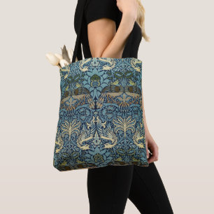 William Morris Peacock and Dragon Woven Design Tote Bag