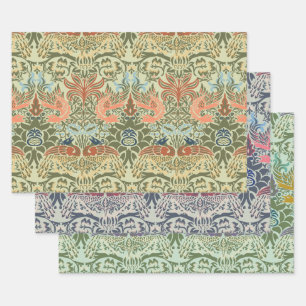 William Morris Peacock and Dragon Wrapping Paper Sheet