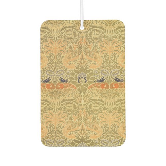 William Morris Peacock & Dragon Arts & Crafts Car Air Freshener (Front)