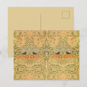 William Morris Peacock & Dragon Arts & Crafts Postcard