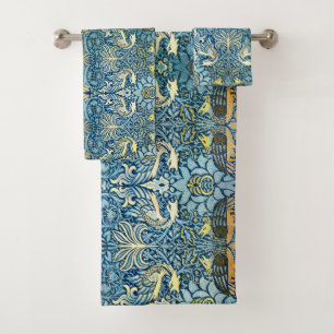 William Morris Peacock Dragon Classic Bath Towel Set