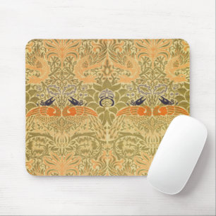 William Morris Peacock Dragon Vintage Arts Crafts Mouse Mat