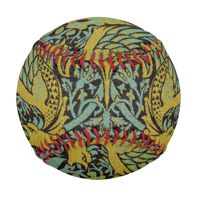 William Morris Peacock Dragon Wallpaper  Baseball (Front)
