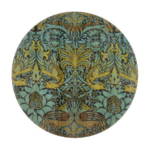 William Morris Peacock Dragon Wallpaper  Cutting Board